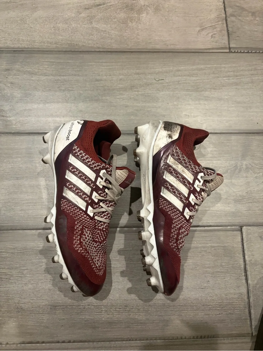 * USED * Adidas Texas A&M Ultraboost cleats Size 11